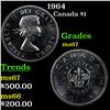 1964 Canada Dollar $1 Grades GEM++ Unc