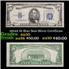 1934A $5 Blue Seal Silver Certificate Grades Choice AU