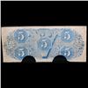Image 3 : April 6, 1863 $5 Confederate States of America (C.S.A.) Note, T-60 Grades vf++