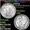 ***Auction Highlight*** 1916-p Standing Liberty Quarter 25c Graded xf40 BY SEGS (fc)