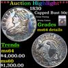 ***Auction Highlight*** 1830 Capped Bust Half Dollar 50c Graded ms64 details By SEGS (fc)