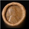 Image 2 : Mixed small cents 1c orig shotgun roll, 1918-d Wheat Cent, 1887 Indian Cent other end, Brinks Wrappe