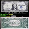 1957 $1 Blue Seal Silver Certificate Grades Choice AU