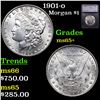 1901-o Morgan Dollar $1 Graded ms65+ By SEGS