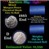 ***Auction Highlight*** Chemical Bank Shotgun 1885 & 'd' Ends Mixed Morgan/Peace Silver dollar roll,