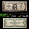 1923 $1 Large Size Blue Seal Silver Certificate, FR-238, Sig Woods & White Grades f, fine