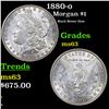 Image 1 : 1880-o Morgan Dollar $1 Graded ms63 BY SEGS