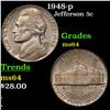 Image 1 : 1948-p Jefferson Nickel 5c Grades Choice Unc