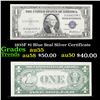 1935F $1 Blue Seal Silver Certificate Grades Choice AU