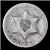 Image 2 : 1855 Three Cent Silver 3cs Grades vg+
