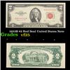 1953B $2 Red Seal United States Note Grades vf+