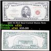 1963 $5 Red Seal United States Note Grades vf++