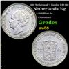 1930 Netherland 1/2 Gulden KM-160 Grades Choice AU/BU Slider