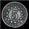 Image 2 : 1869 Shield Nickel 5c Grades f+