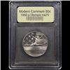 Image 2 : 1992-p Olympics Modern Commem Half Dollar 50c Graded ms70, Perfection BY USCG