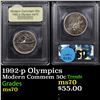 Image 1 : 1992-p Olympics Modern Commem Half Dollar 50c Graded ms70, Perfection BY USCG