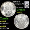 Image 1 : NGC 1885-o Morgan Dollar $1 Graded ms64+ By NGC