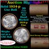 Image 1 : ***Auction Highlight*** Full solid date 1924-p Uncirculated Peace silver dollar roll, 20 coins (fc)