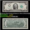 Image 1 : 1976 $2 Green Seal Federal Reserve Note (Philadelphia, PA) Grades Select CU