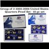 Image 1 : Group of 2 2005-2006 United States Quarters Proof Set - 10 pc set - Low Mintage