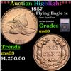 Image 1 : ***Auction Highlight*** 1857 Flying Eagle Cent 1c Graded ms63 By SEGS (fc)