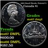 Image 1 : 1965 Small Beads, Pointed 5 Canada Dollar $1 Grades GEM++ DMPL