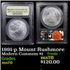 Image 1 : 1991-p Mount Rushmore Modern Commem Dollar $1 Graded ms70, Perfection BY USCG