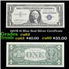 Image 1 : 1957B $1 Blue Seal Silver Certificate Grades Select CU