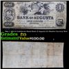 Image 1 : May 1, 1861 $1 Confederate States Bank of Augusta GA Obsolete Currency Note Grades f+