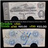 Image 1 : April 6, 1863 $5 Confederate States of America (C.S.A.) Note, T-60 Grades vf+