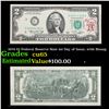 Image 1 : 1976 $2 Federal Reserve Note 1st Day of Issue, with Stamp Grades Gem CU