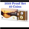 Image 1 : 2019 Mint Proof Set In Original Case! 10 Coins Inside!