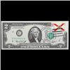 Image 2 : 1976 $2 Federal Reserve Note 1st Day of Issue, with Stamp Grades Gem CU