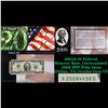 Image 1 : 2003A $2 Federal Reserve Note, Uncirculated 2008 BEP Folio Issue (Dallas, TX) Grades Gem CU