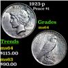 Image 1 : 1923-p Peace Dollar $1 Grades Choice Unc