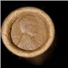 Image 2 : Mixed small cents 1c orig shotgun roll, 1919-s Wheat Cent, 1889 Indian Cent other end, Brandt Wrappe
