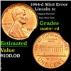 Image 1 : 1964-d Lincoln Cent Mint Error 1c Grades Choice+ Unc RD