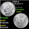 Image 1 : 1889-p Morgan Dollar $1 Grades Choice+ Unc