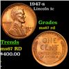 Image 1 : 1947-s Lincoln Cent 1c Grades GEM++ Unc RD