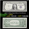 Image 1 : 1957 $1 Blue Seal Silver Certificate Grades Choice CU