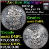 Image 1 : ***Auction Highlight*** 1902-p Morgan Dollar $1 Graded ms63 DMPL BY SEGS (fc)