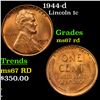 Image 1 : 1944-d Lincoln Cent 1c Grades GEM++ Unc RD