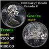 Image 1 : 1966 Large Beads Canada Dollar $1 Grades GEM+ Unc
