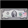Image 2 : 1976 $2 Federal Reserve Note 1st Day of Issue, with Stamp (Philadelphia, PA) Grades Gem CU