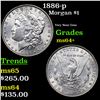 Image 1 : 1886-p Morgan Dollar $1 Grades Choice+ Unc