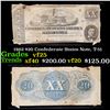 Image 1 : 1862 $20 Confederate States Note, T-51 Grades vf+