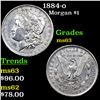 Image 1 : 1884-o Morgan Dollar $1 Grades Select Unc