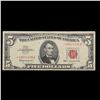 Image 2 : **Star Note** 1963 $5 Red Seal United States Note Grades vf+