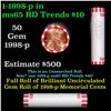 Image 1 : Shotgun Lincoln 1c roll, 1998-p 50 pcs Bank Wrapper.