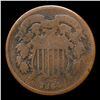 Image 2 : 1864 Large Motto Two Cent Piece 2c Grades vg, very good